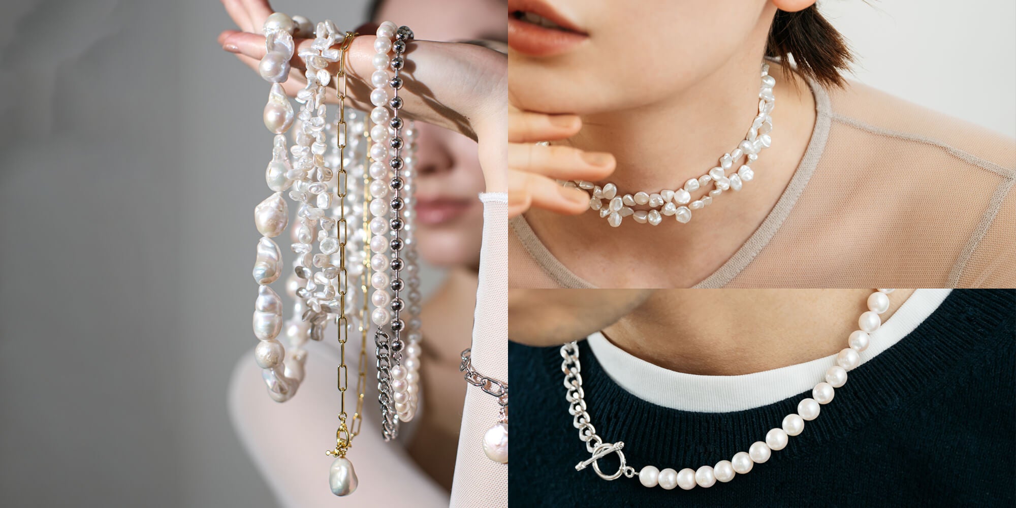 パールネックレス　pearl necklace
