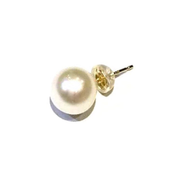 Button on sale pearl earrings