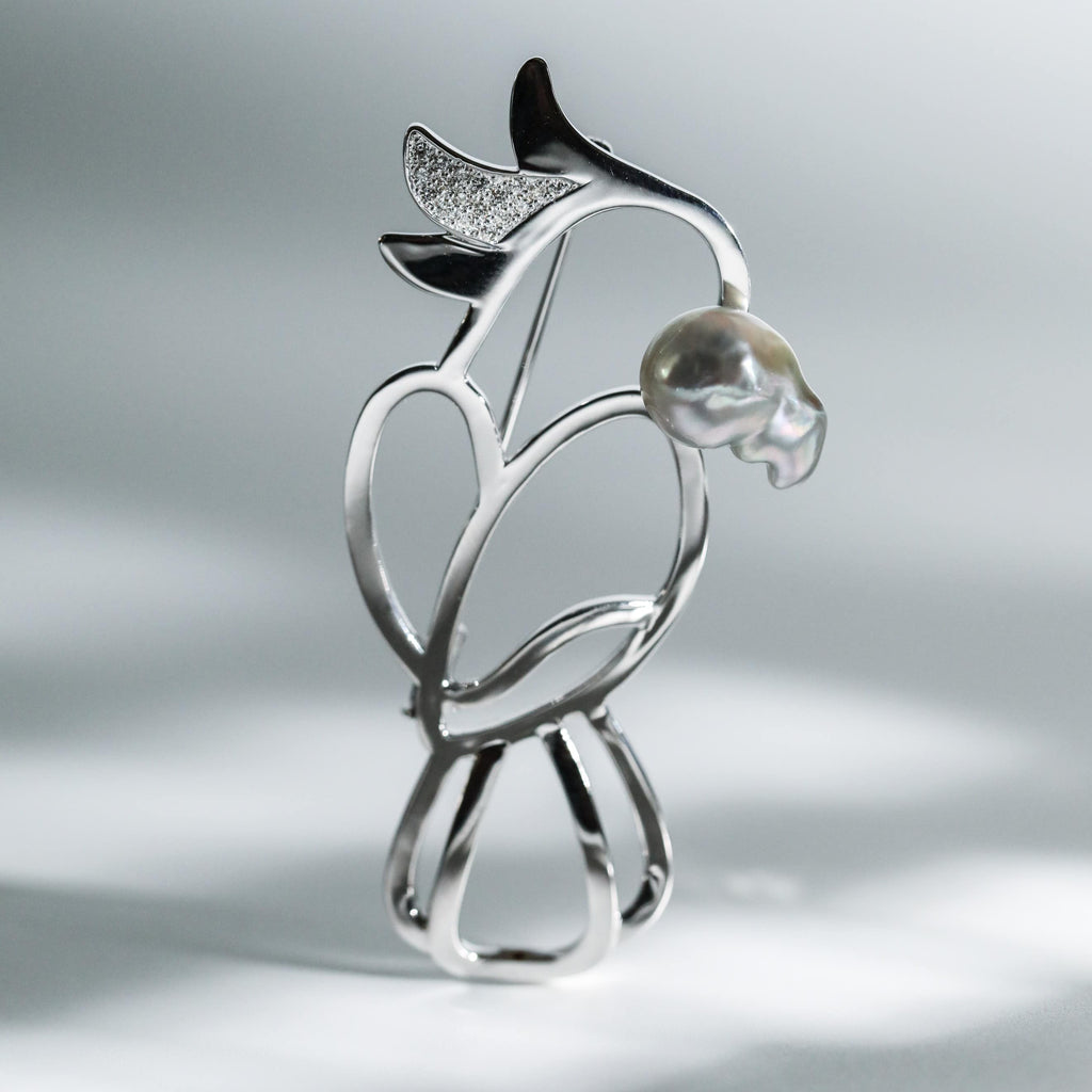 パール ブローチ レディース アクセサリー シルバー 0323-S5611h パール ブローチ レディース アクセサリー シルバー 0323-S5611h