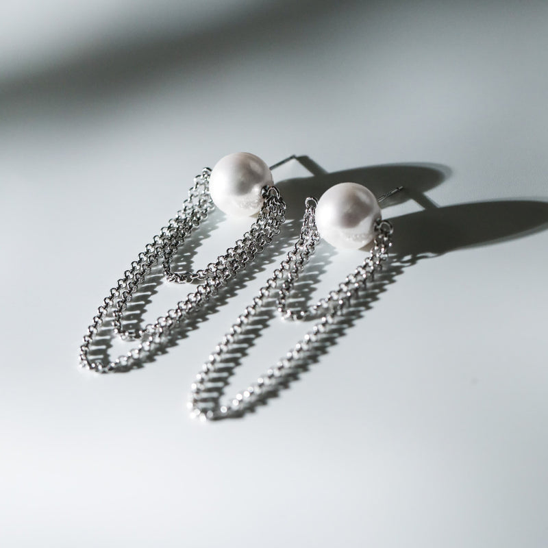 【Lian】リアンピアス/イヤリング 淡水真珠11mm Silver/Pt (marlena-fwp-lian)