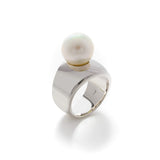 White South Sea Pearl 11mmUP Margot Ring Silver  (marlena-51-2983)