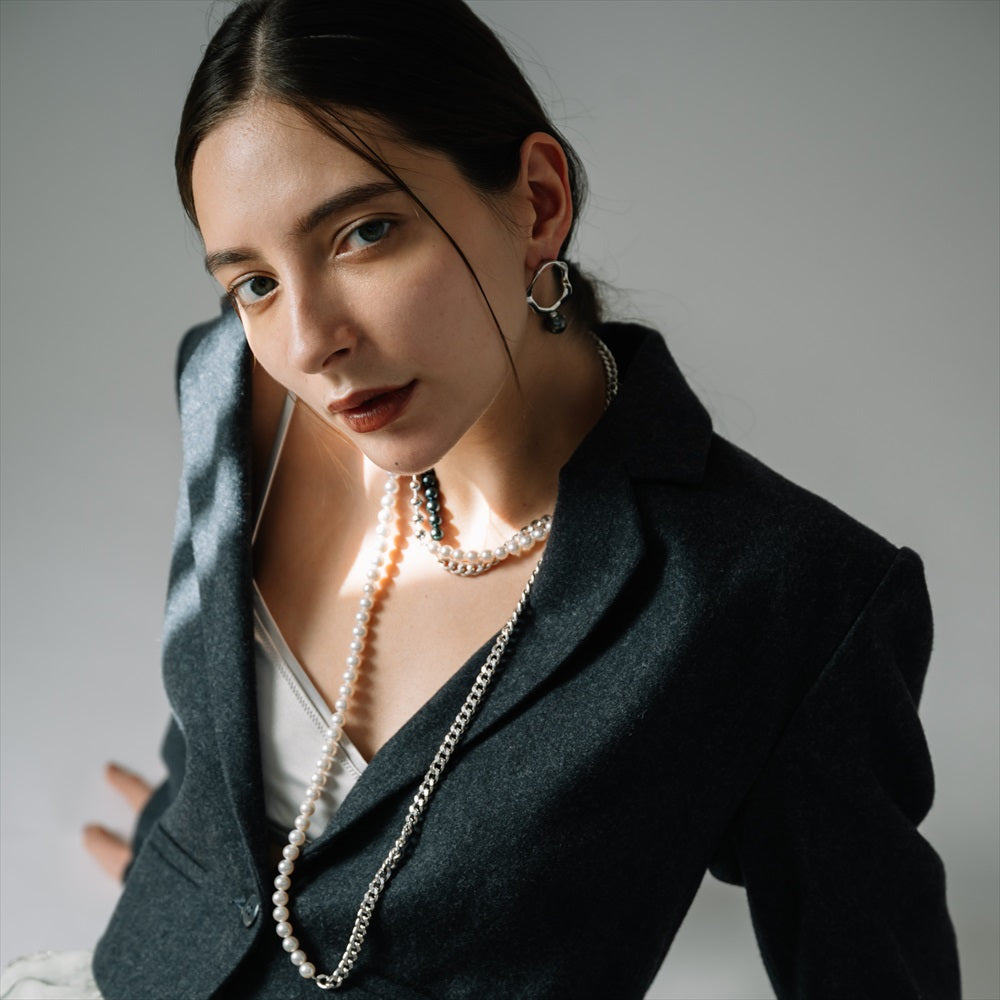 Martine】マルティーヌネックレス あこや真珠7.0-8.0mm Silver