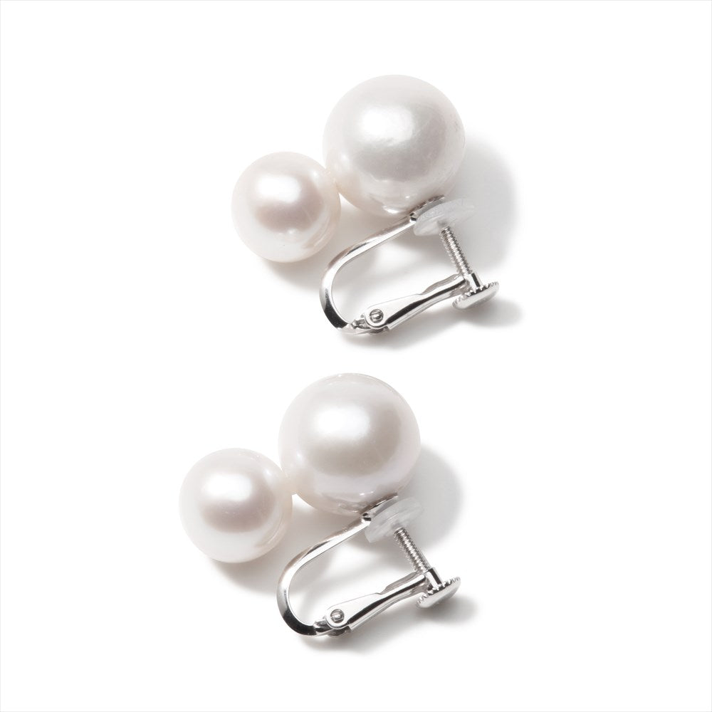 半額ストア Double】淡水ダブルピアス/イヤリング 淡水真珠 9.0-9.5mm/11 アクセサリー