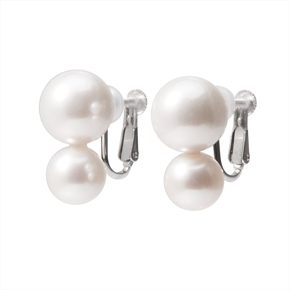 Double】淡水ダブルピアス/イヤリング 淡水真珠 9.0-9.5mm/11 Double】淡水ダブルピアス/イヤリング 淡水真珠 9.0-9.5mm/11