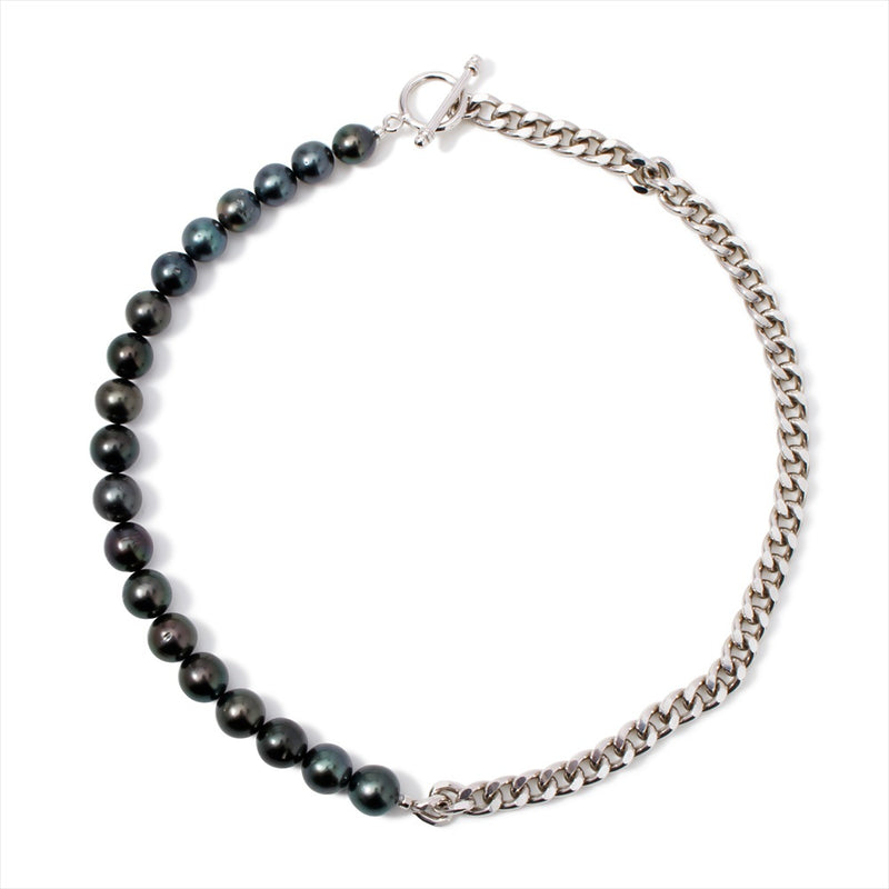 【Martine】 Martine necklace, South Sea black butterfly pearl 8.0-10.0mm Silver 42cm (marlena-50-2240)