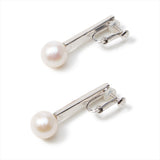 【Rectangle】Rectangle Earrings / Earrings Freshwater Pearl 10mmUP Silver / K18WG(marlena-rectangle-silver)