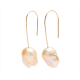 【Malolo】Malolo Hook Earrings Natural Pink Freshwater Pearls 13mmUP/9.0-9.5mm K10YG(marlena-53-6584)