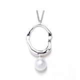 White South Sea Pearl 12mmUP Wave Motif Pearl Necklace Outside (marlena-52-7791)