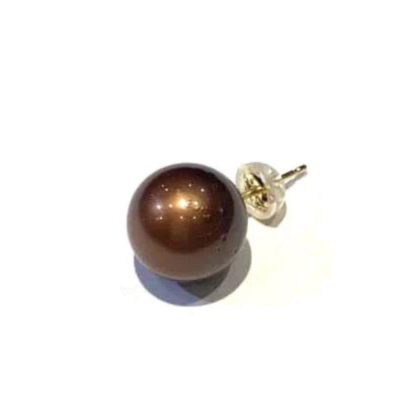 Chocolate pearl deals stud earrings