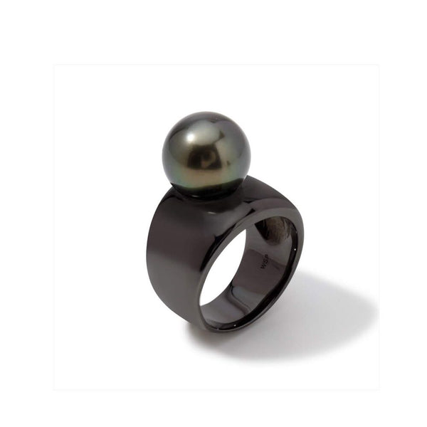 【NOIR / Margot】 Noir Margot Ring - South Sea Black Pearl 10mmUP Silver (Black Rhodium) (marlena-51-3297)