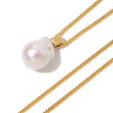 Baroque Freshwater Pearl 12mmUP Carre Pendant Silver Gold Plating (marlena-52-8581)