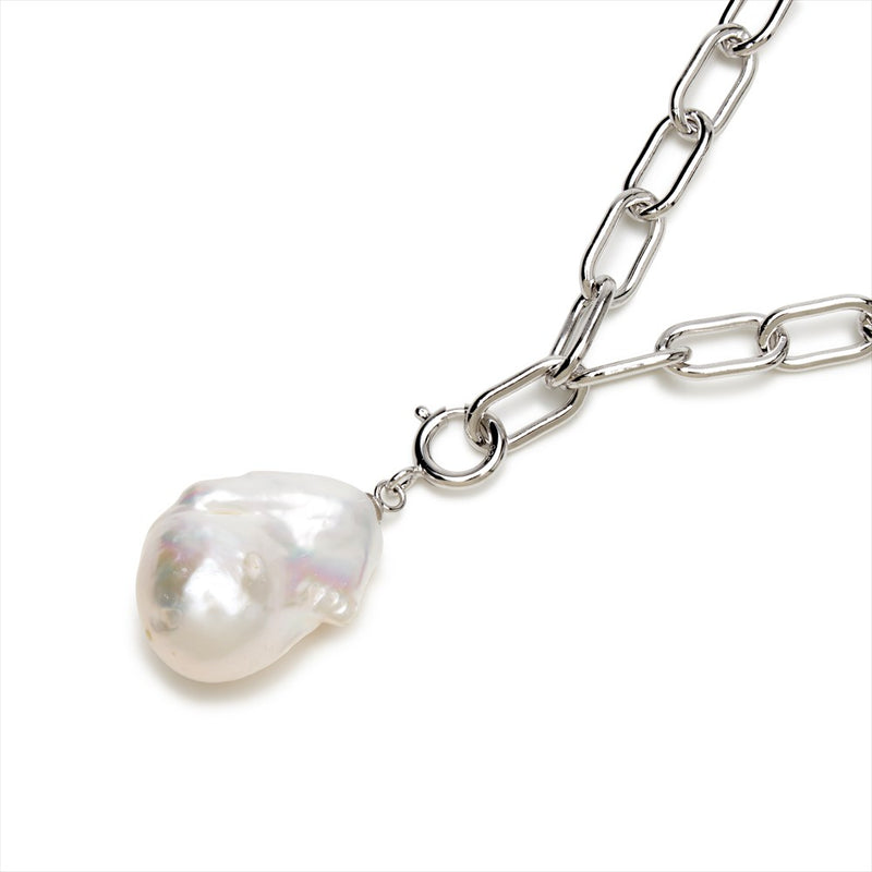 【Mila】Mila Baroque Pearl Necklace Freshwater Pearl 12mmUP Silver(marlena-52-9751)
