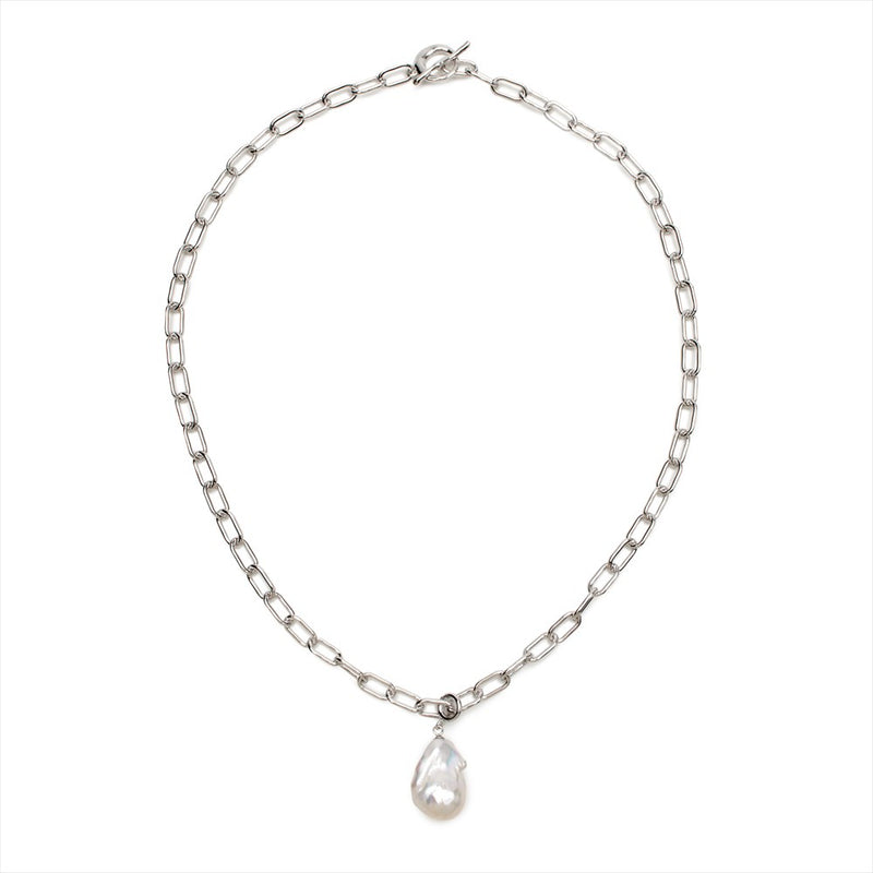 【Mila】Mila Baroque Pearl Necklace Freshwater Pearl 12mmUP Silver(marlena-52-9751)