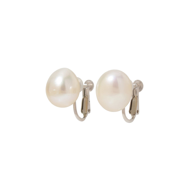 Freshwater Pearl 11-12mm   Baroque  Pierce Baroque Pearl Earring (Pair) K14WG (marlena-53-5833)