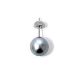 【MARLENA]】Stud Pearl Earrings Single (one ear) Chocolate South Sea Black Pearl 11mmUP K18/K14WG (marlena-53-6840)