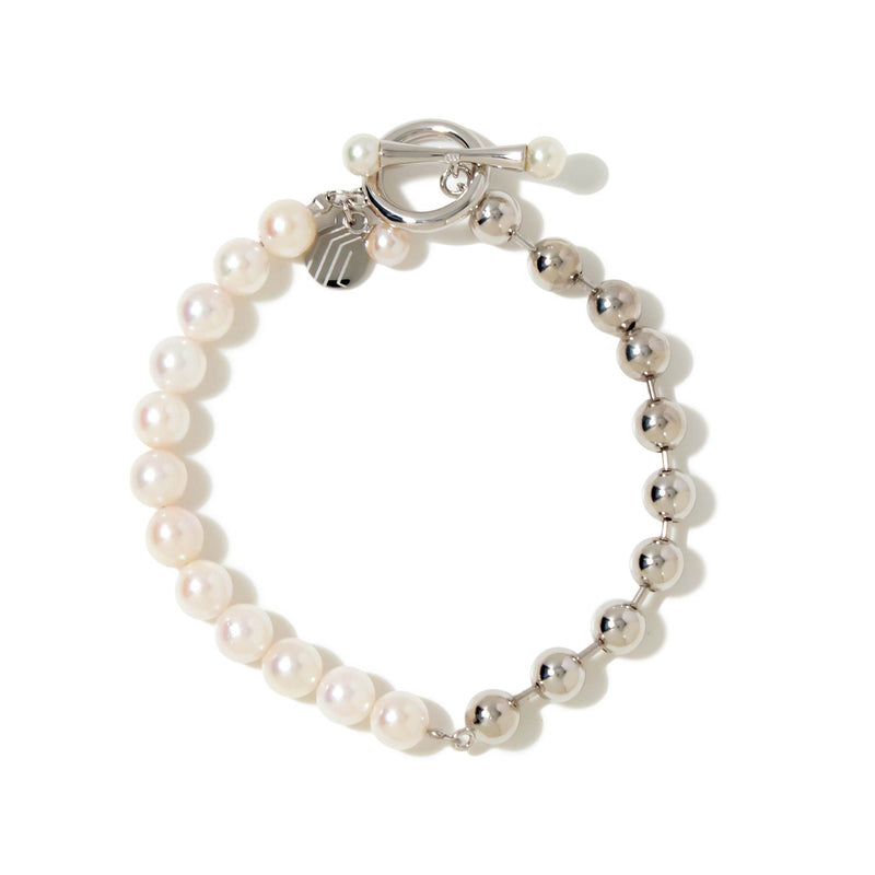 【Mathilde】Mathilde Bracelet Akoya Pearl 6.0-6.5mm/Silver(marlena-55-865)