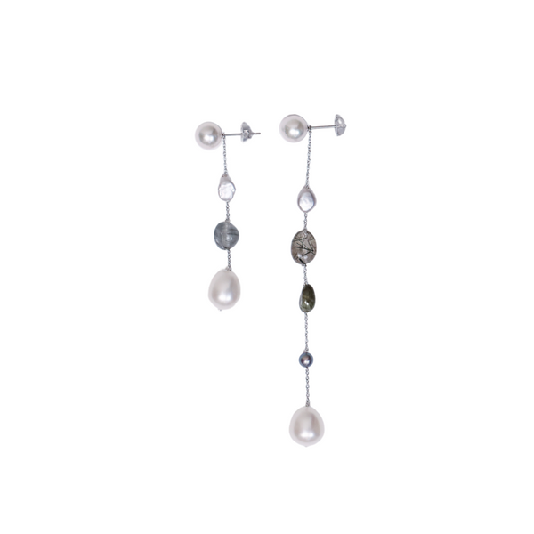 【Michèle】 Michèle Station Earrings K14WG/Silver(marlena-53-7254)