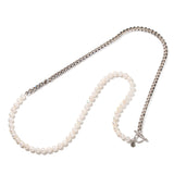 Akoya Pearl Necklace Men's Pearl 7.5-8.0mm 80㎝ Silver (marlena-50-2226)