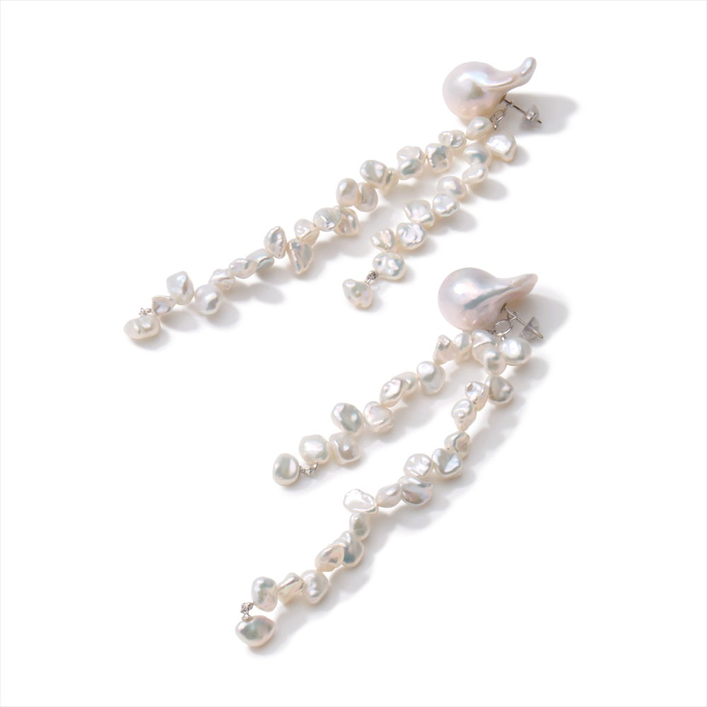 一点物✧着せ替えルビーピアス✧淡水パール/トルマリンインクォーツチャーム付き purepoche_786p-0h080-627