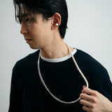 【NOIR/MUM】Noir Mum ear cuff, freshwater pearl 9.0-9.5mm Silver (Black Rhodium) (marlena-53-6779)