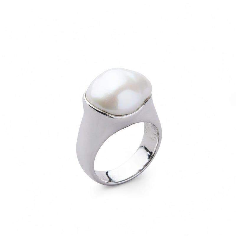 【Arrondi】アロンディリング 淡水真珠12mmUP Silver(marlena-51-3685)