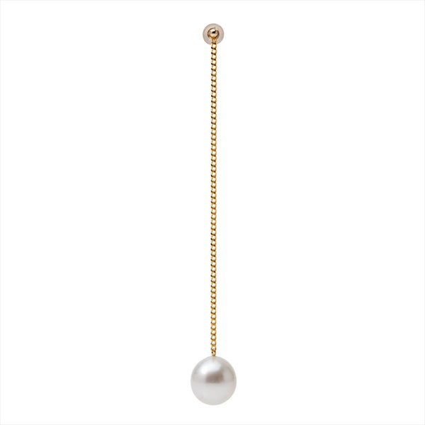 【Manon】Manon Earrings / Down Pearl Single (one ear), South Sea White Pearl 11mm UP K10/Silver (Gold Plated) 8cm (marlena-53-6595)