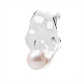 【Shell Motif】Pearl Earrings Inside One Ear, Freshwater Pearl 10mmUP Silver (marlena-53-7126)