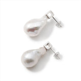 【Carre】Carre Baroque Pearl Earrings - Freshwater Pearl 12mmUP / K18WG (marlena-carre-wg-pi)