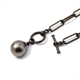 【NOIR/Marielle】 Noir Marielle Baroque Pearl Chain Bracelet 10mmUP South Sea Black Pearl 17cm/19cmSilver (Black Rhodium)(marlena-marielle-tahichi)