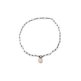 【NOIR/Mireille】 Noir Mireille Baroque Pearl Chain Necklace, Freshwater Pearl 12mm UP Silver (Black Rhodium) (marlena-52-9045)
