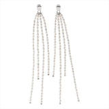 【Carre】 Carre fringe earrings, freshwater pearl 2.0-2.5mm Silver/K18WG (marlena-53-6991)