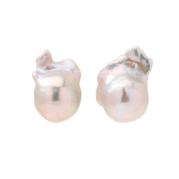 Oyster Baroque Pearl Earrings/Earrings Freshwater Pearl 12mmUP K14WG/Silver (marlena-oyster-white)