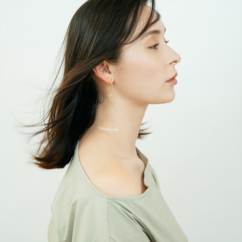 【Wave】Wave Chain Earrings (one ear) Silver/K10 (marlena-53-6836)