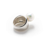 White South Sea Pearl 12mmUP  Margot Ring  Silver  (marlena-51-2982)
