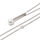 White South Sea Pearl 11mmUP Rectangle Pendant Silver  (marlena-52-8448)