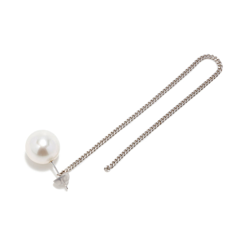 White South Sea Pearl 10mmUP Marissa Earring Outside Single (One Ear)  Silver/K10WG (marlena-53-5543)