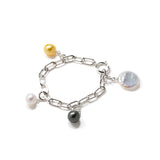 Chain series〈Chain&Charm〉SVCharm Chain Bracelet  Fresh Water Coin Pearl (marlena-55-748)