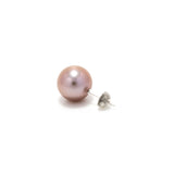 【Big Pearl】ビッグパールスタッドピアス シングル(片耳) 淡水真珠 12.5mmUP K14WG/K18YG (marlena-53-5700)